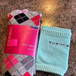 Girls tights and toeless dance socks.